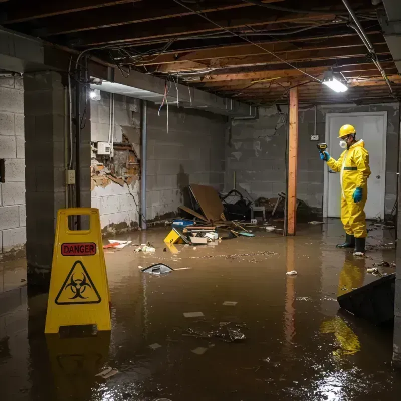 Flooded Basement Electrical Hazard in Presidio, TX Property